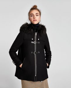 Manteau noir à capuche